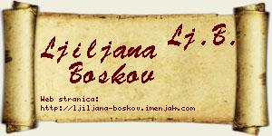 Ljiljana Boškov vizit kartica